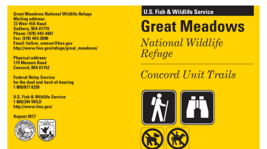 Great Meadows National Wildlife Refuge Concord Unit Trail Brochure