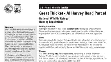 Great Thicket Hunting Brochure and Permit