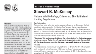 Norwalk Islands Hunting Brochure and Permit