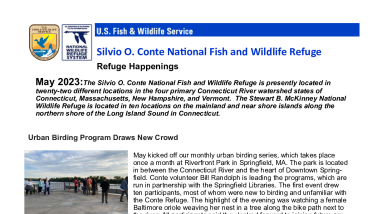 Silvio O Conte Refuge Happenings May 2023