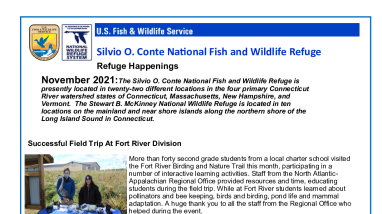 Silvio O. Conte NFWS November 2021 Refuge Happenings