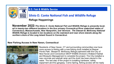 Silvio O Conte Refuge Happenings November 2022