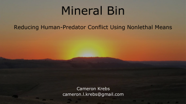 Reducing Human-Predator Conflict Winner Presentation by Cameron Krebs