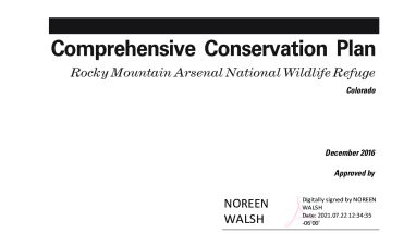 Rocky Mountain Arsenal National Wildlife Refuge Comprehensive Conservation Plan