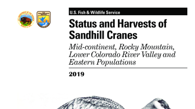 Status and Harvests of Sandhill Cranes, 2019