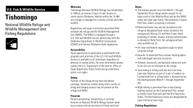 2024 Fishing Brochure - Tishomingo National Wildlife Refuge