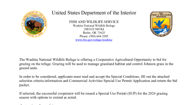 2024 Washita NWR Grazing Bid packet