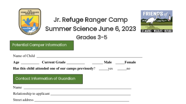 2023 St. Marks Summer Science; Fun with Fish