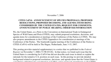 Federal Register Notice 71 FR 651126 Extended Notice