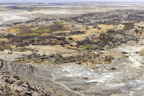 areal shot of ash meadows national wildlife refuge