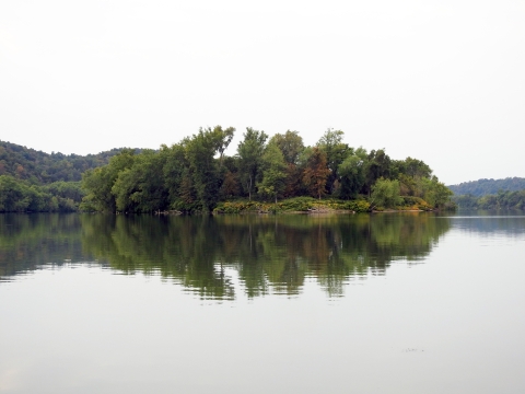Wells Island from the Ohio River