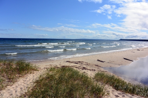 View of Lake Superior shoreline.