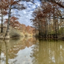 Fall colors reflecting over Rainbow Lake