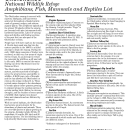 An image of the refuge wildlife list.