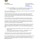 Press Release - U.S. Fish and Wildlife Service seeks public comment on proposed refuge lands in Southern Maryland