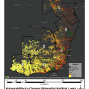 2025 Five-Year Status Review for the Golden-cheeked Warbler: Sub-Appendix F- County-level Analysis of Vulnerability to Change Overlaid on Golden-cheeked Warbler Density