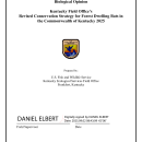 Biological Opinion: Kentucky Field Office’s Revised Conservation Strategy for Forest-Dwelling Bats in the Commonwealth of Kentucky