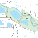 Bloomington Ferry and Wilkie Units trail map at Bloomington and Shakopee