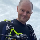 Image of Zy Biesinger in SCUBA gear