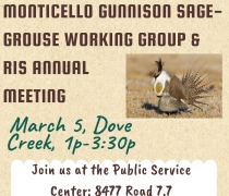 Announcement of 2026 Annual Gunnison Sage Grouse Working Group Meeting