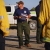Engine Captain, Ron Sandling, briefs' firefighters before a prescribed burn.