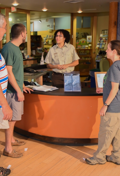 Ranger Hall behind the at Chincoteague NWRC