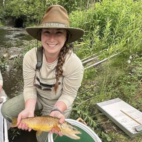 Image of Emily Hill holding fish