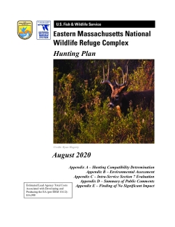 Eastern Massachusetts National Wildlife Refuge Hunt Plan