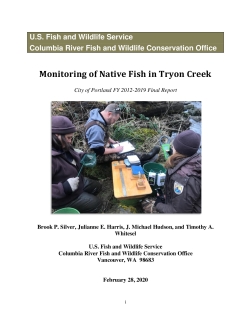Monitoring of Native Fish in Tryon Creek City of Portland FY 2012-2019 Final Report
