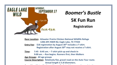 Boomer's Bustle 5K Fun Run Registration Form