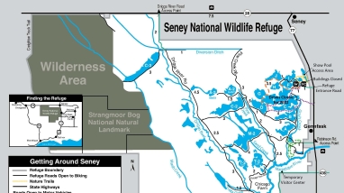 Map of the Seney National Wildlife Refuge