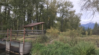 This water control structure, blocking fish passage between the Bitterroot River and North Burnt Fork Creek, would be replaced with a bridge as part of the proposed action at Lee Metcalf NWR. 