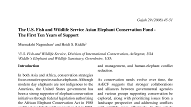 Asian Elephant Peer Reviewed Mini Nagendren