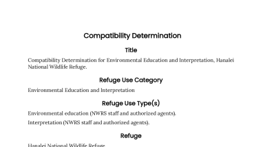 Compatibility Determination for EE and Interpretation - Hanalei NWR