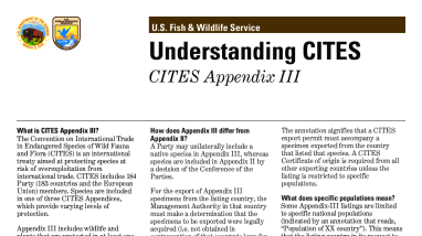 CITES Appendix III