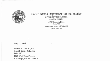 II.C.7 XXX Toussaint Ltr ToRP 05-27-05