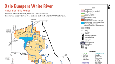 Dale Bumpers White River NWR Access Map