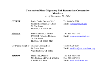 Connecticut River Cooperative Membership and Technical Committee