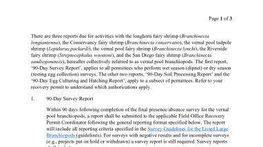 90-Day Survey Reporting Guidelines