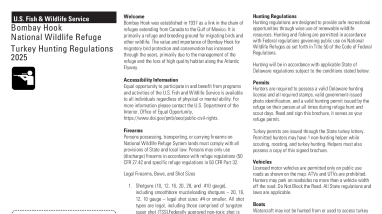 2025 Bombay Hook NWR Spring Turkey Brochure
