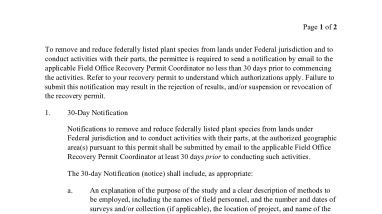 Plant 30-Day Pre-Activity Notification