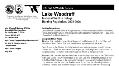 Lake Woodruff National Wildlife Refuge Big Game Hunt Regulations 2025