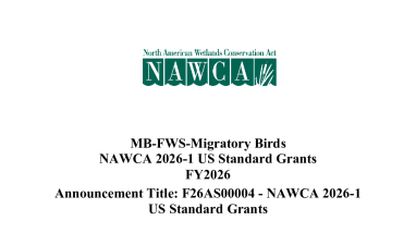 North American Wetlands Conservation Act United States Standard Grants Proposal Instructions