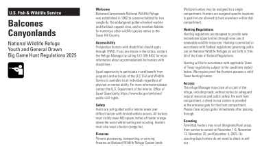 Balcones Canyonlands NWR 2025-2026 General Deer Hunt Brochure