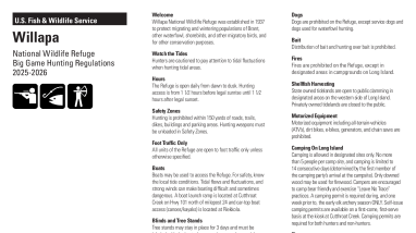 2025-26 Big Game Hunting Brochure Willapa NWR