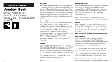 2025 Bombay Hook Upland game hunting brochure