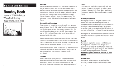 2025 Bombay Hook Waterfowl hunting brochure