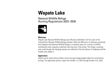 WLNWR 2025-2026 Waterfowl Hunt Site Specific Regulations