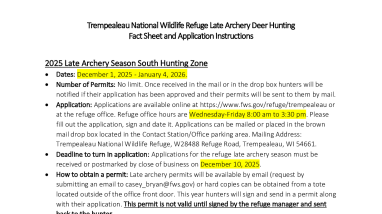 2025 Late Archery Fact Sheet and Application Instructions