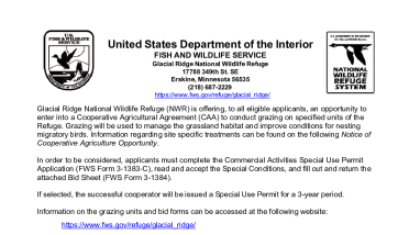 Glacial Ridge NWR Grazing Bid Package 2026